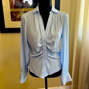 Brand new never worn Fate small blue Ruched button down. Closet clean out